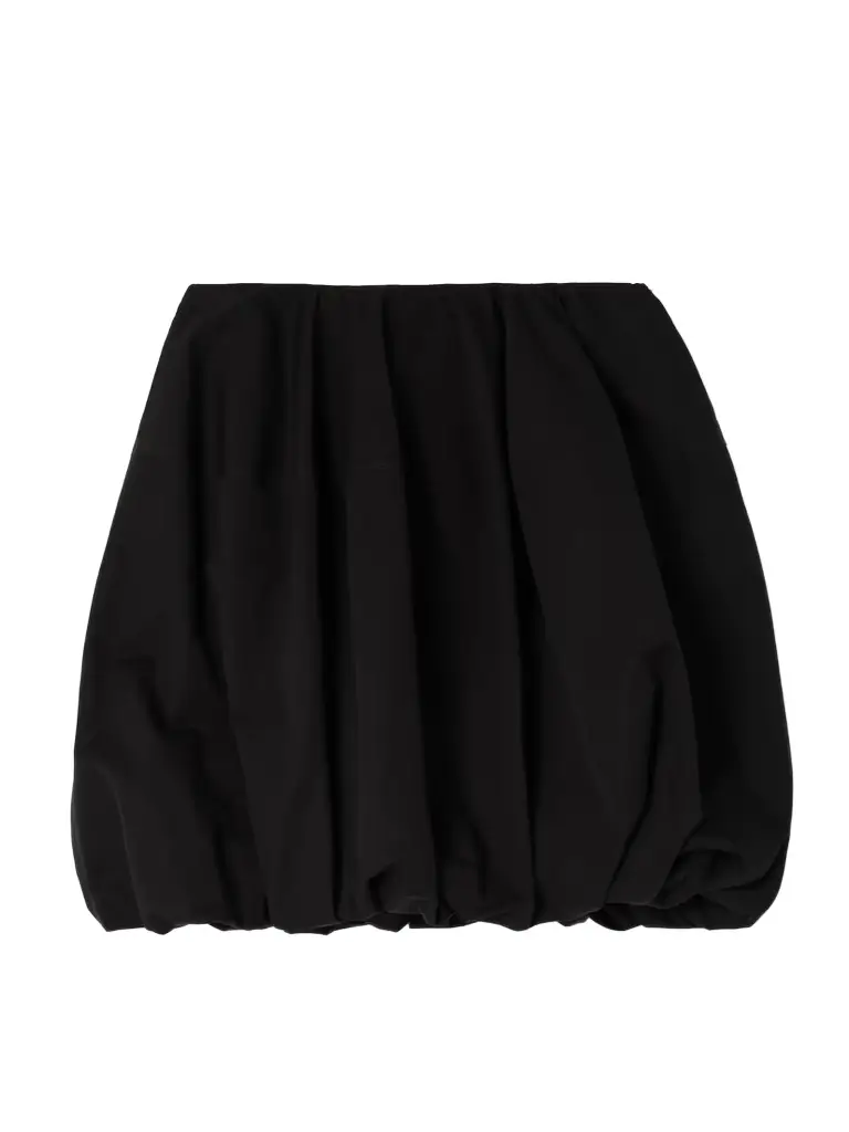 Alaïa Gathered Cotton-poplin Mini Skirt