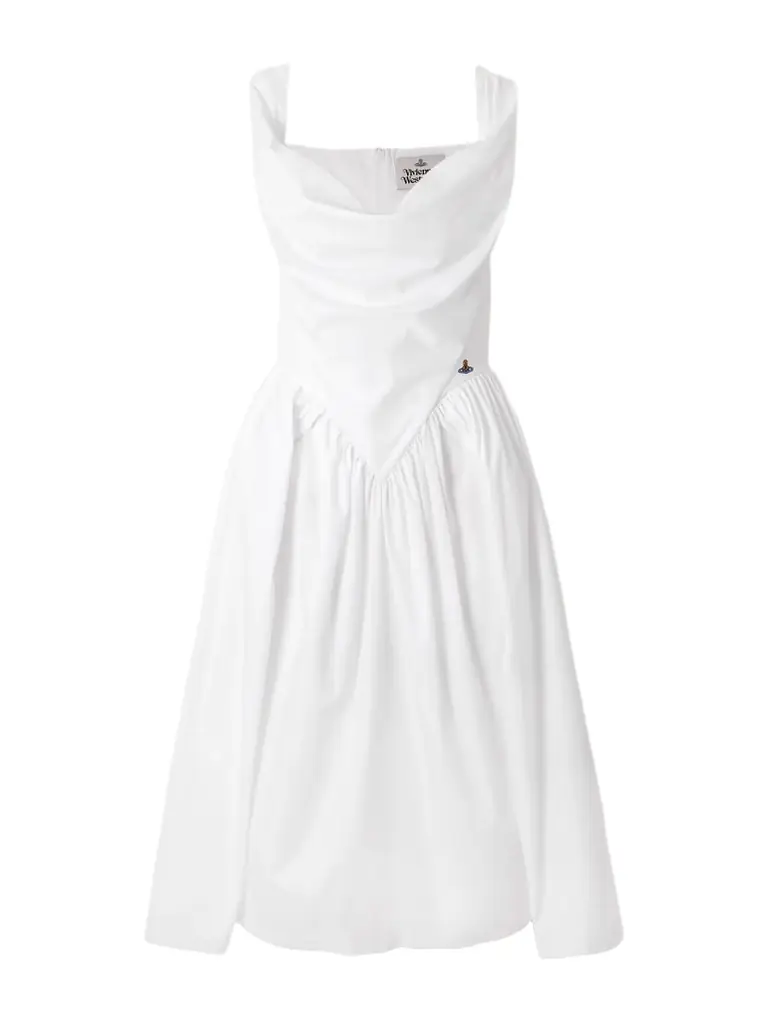 Vivienne Westwood Sunday Gathered Cotton-poplin Dress
