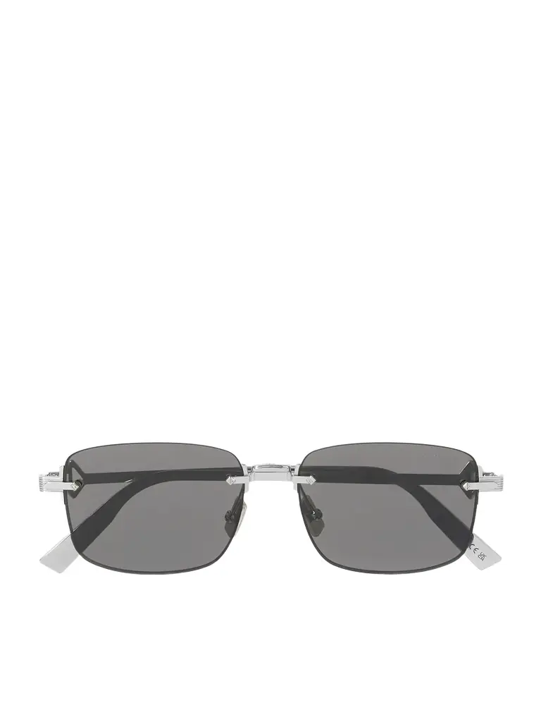 DIOR Eyewear CD Diamond S11U Rectangular-Frame Rimless Silver-Tone Sunglasses - Men