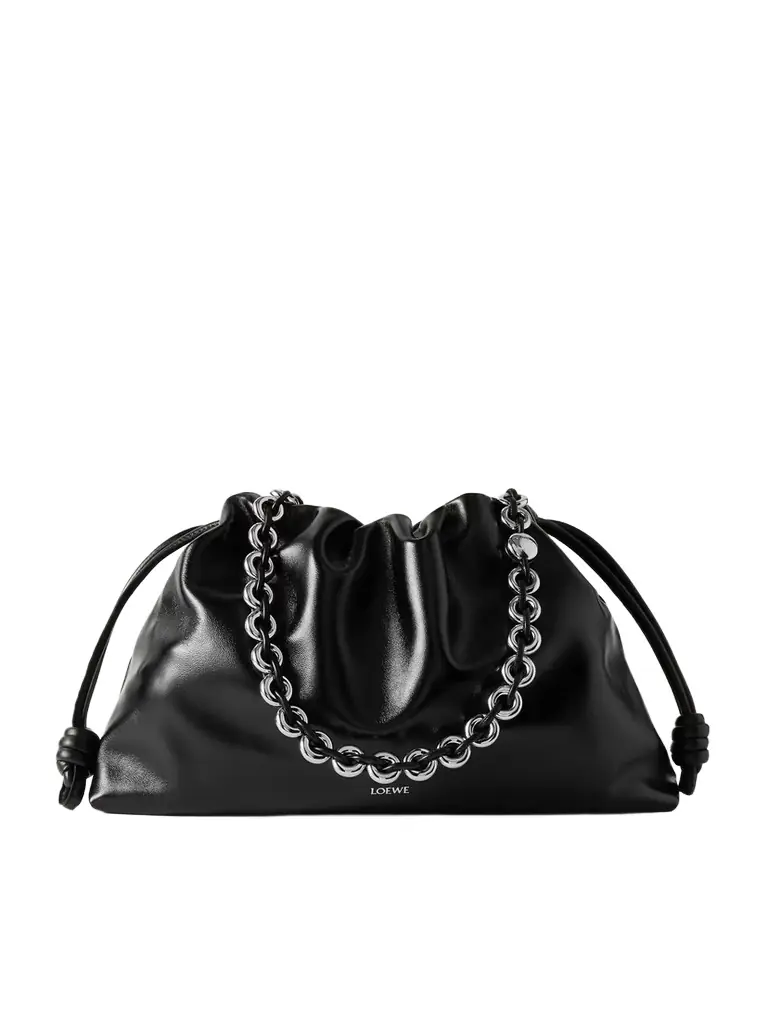 Loewe Flamenco Large Embellished Leather Clutch