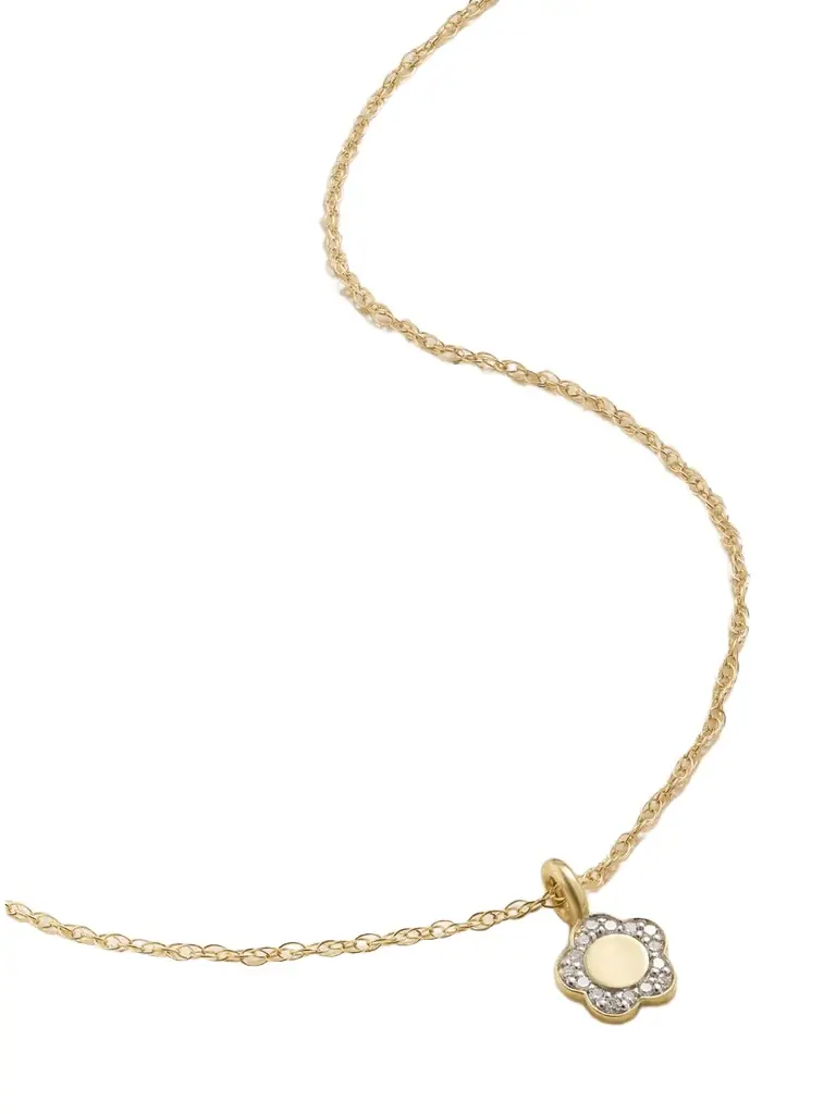 STONE AND STRAND Flora Mini 14-karat Gold Diamond Necklace