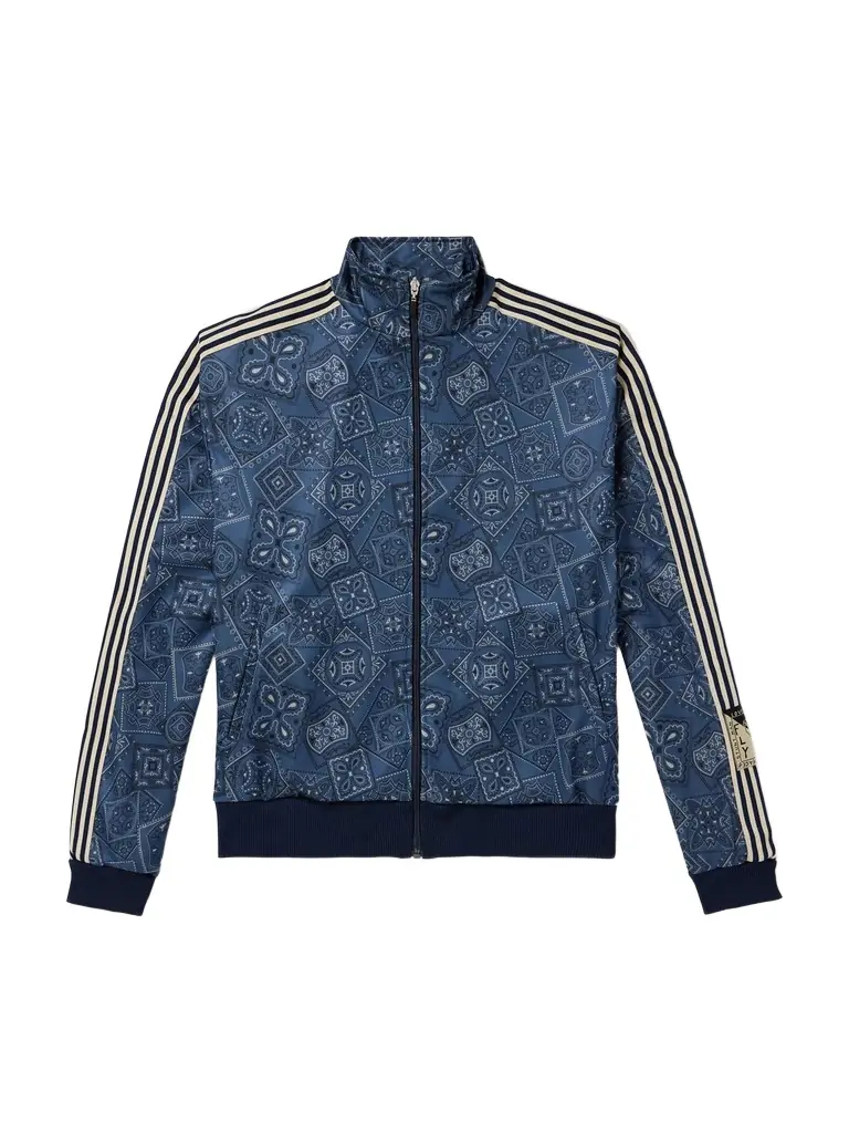 KAPITAL Cookie Bandana-Print Striped Shell Track Jacket - Men