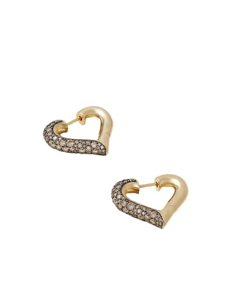 Lucy Delius Chubby Love Rhodium-plated Diamond Earrings