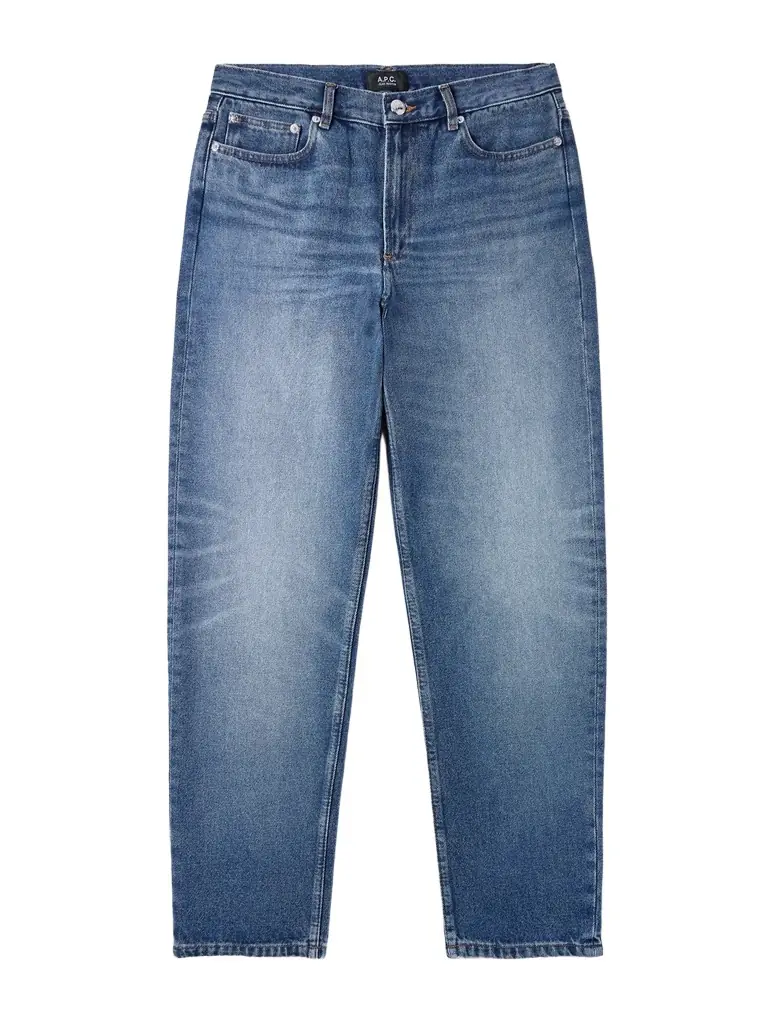 A.P.C. Martin Straight-Leg Cropped Stonewashed Jeans - Men