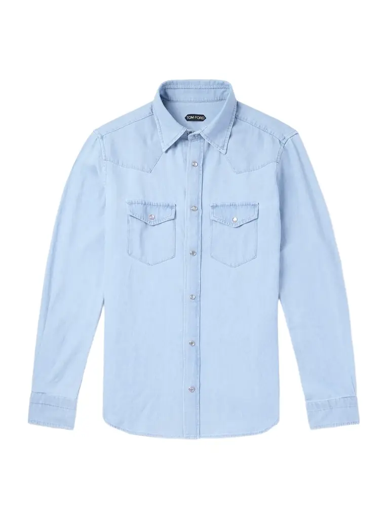 Tom Ford Cotton-Chambray Western Shirt - Men