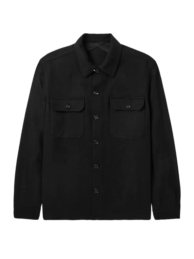 Ralph Lauren Purple Label Basketweave-Knit Cashmere Shirt Jacket - Men
