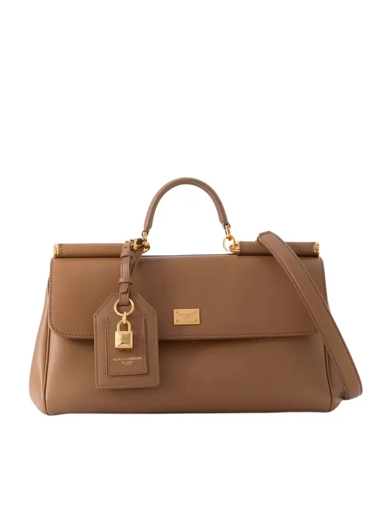 Dolce & Gabbana My Sicily Leather Shoulder Bag