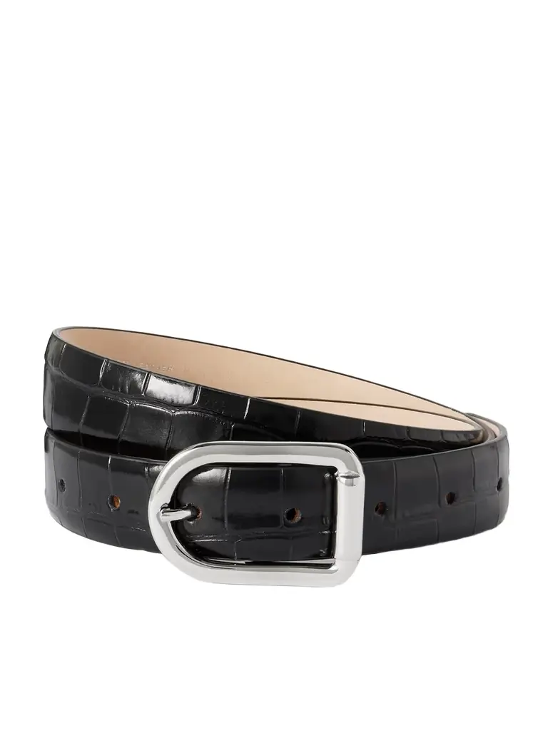 Déhanche Mija Croc-effect Leather Belt