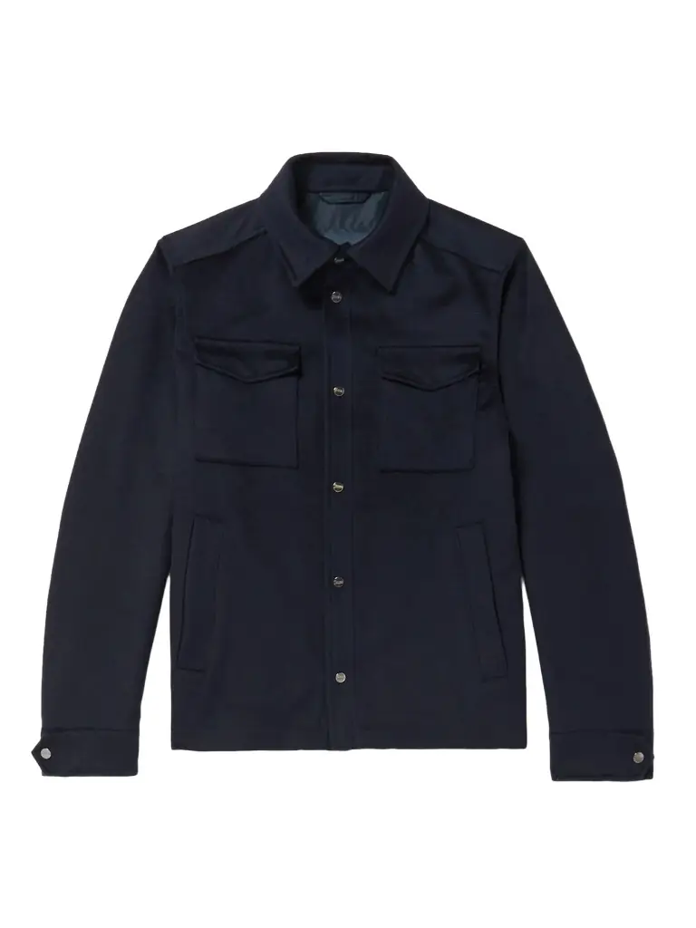 HERNO Wool and Cashmere-Blend Shirt Jacket - Men