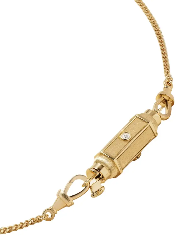 Marie Lichtenberg Coco Baby Locket 18-karat Gold Diamond Necklace