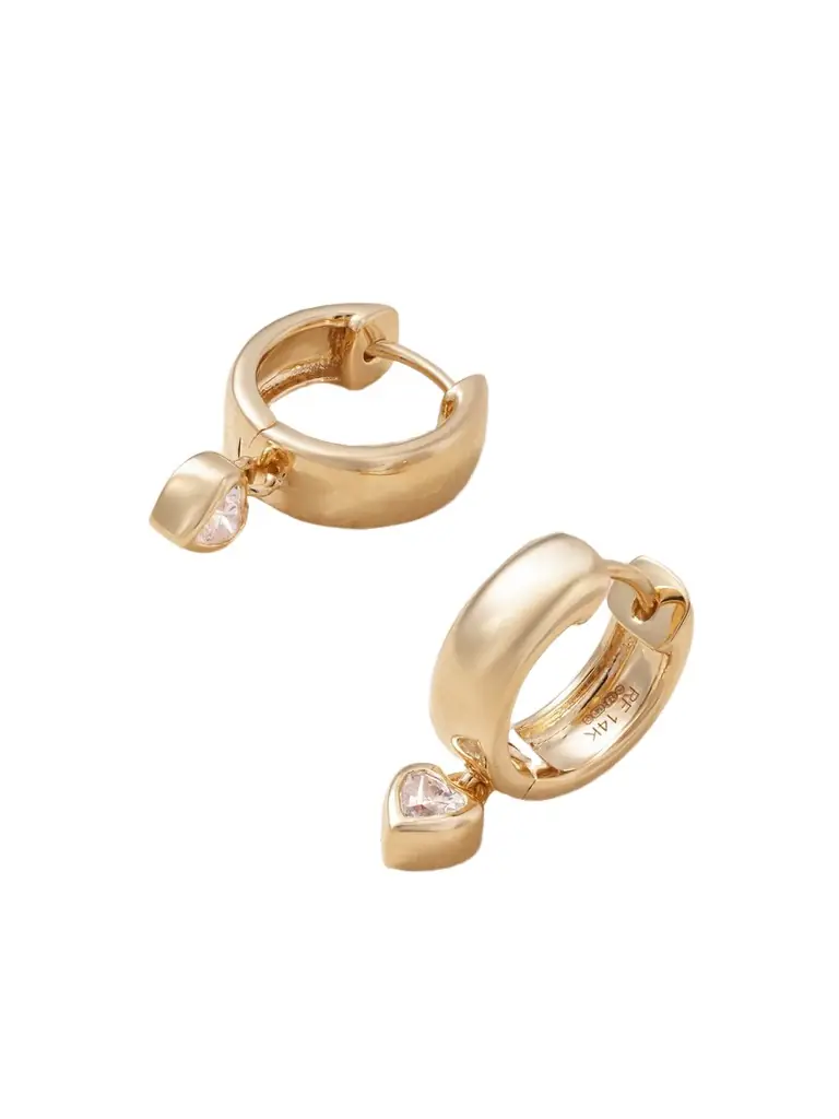 Roxanne First Everyday Drop 14-karat Gold Diamond Hoop Earrings
