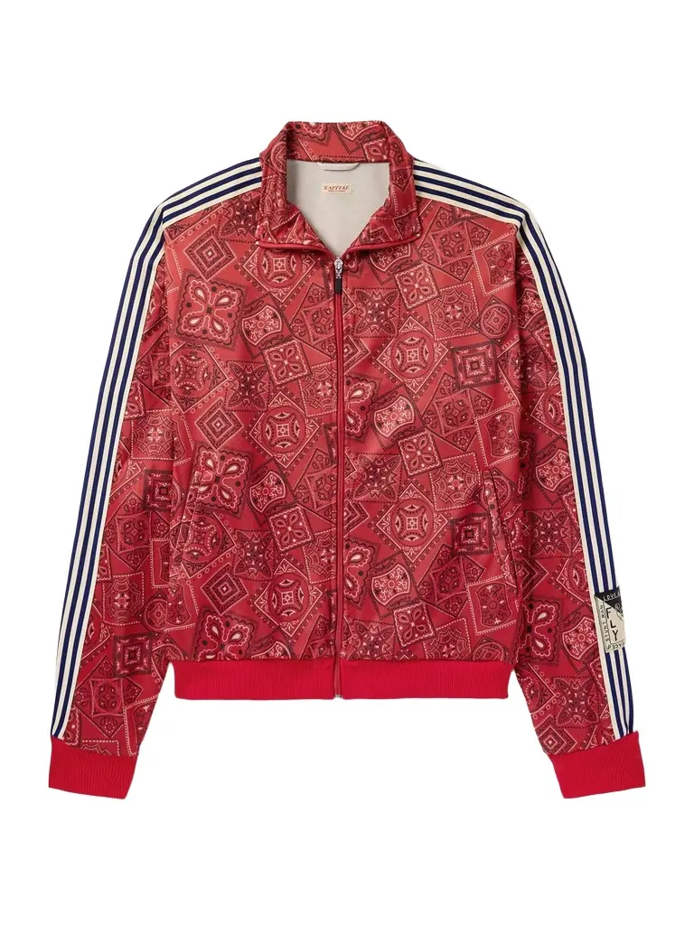 KAPITAL Cookie Bandana-Print Striped Shell Track Jacket - Men