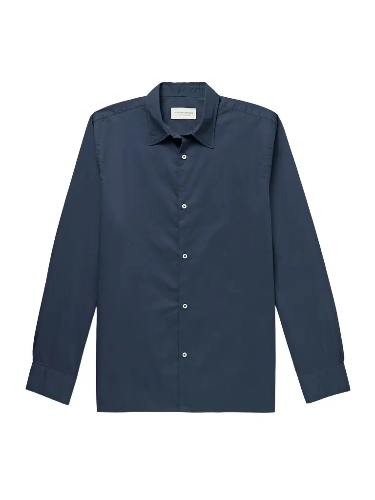 OFFICINE GÉNÉRALE Garment-Dyed Cotton-Poplin Shirt - Men