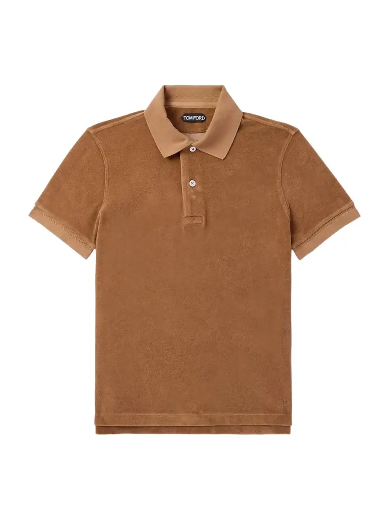 Tom Ford Slim-Fit Cotton-Blend Terry Polo Shirt - Men