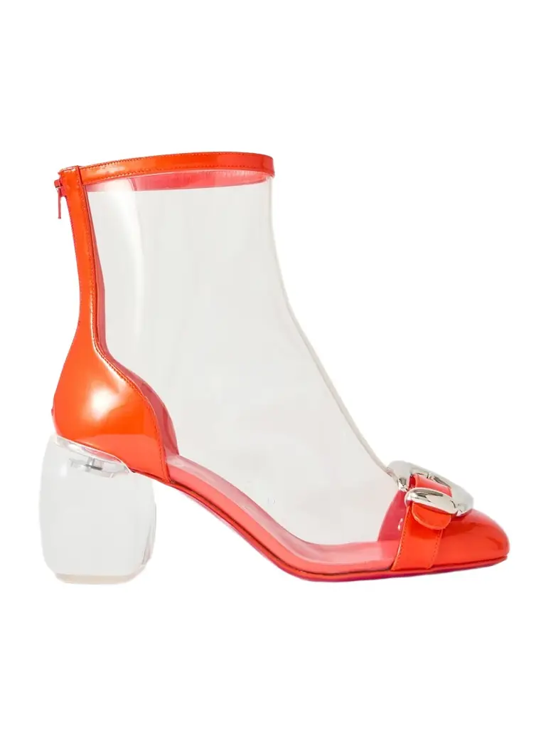 Christian Louboutin Minny Bubble 70 Buckled Pvc Ankle Boots