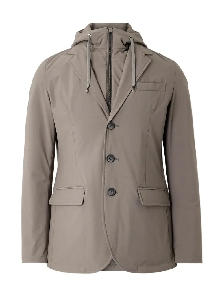 HERNO Convertible Padded Shell Hooded Blazer - Men