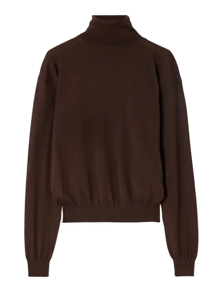 Saint Laurent Wool, Cashmere And Silk-blend Turtleneck Sweater