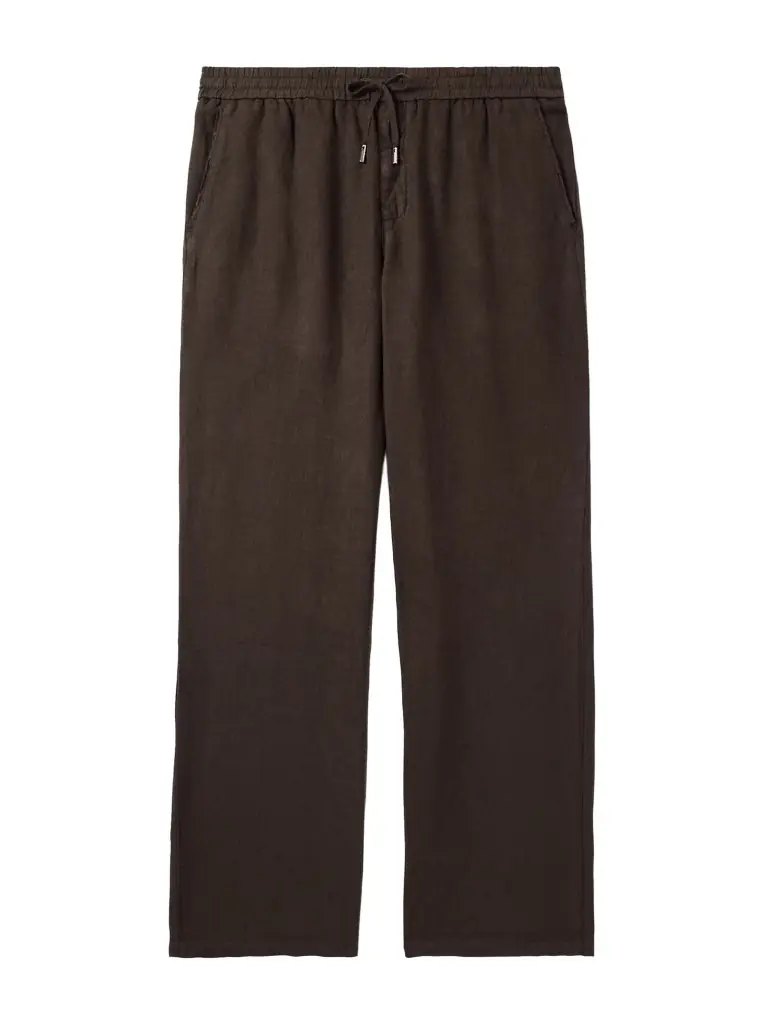 MR P. Edward Straight-Leg Garment-Dyed Linen Drawstring Trousers - Men