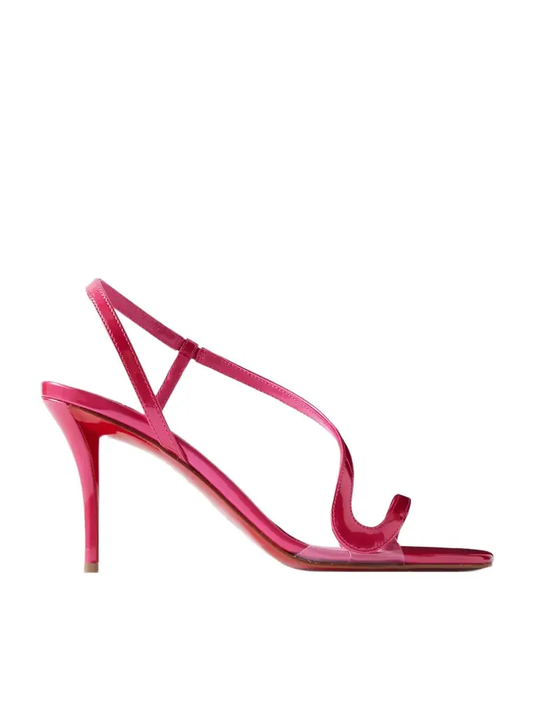 Christian Louboutin Rosa Z 80 Pvc-trimmed Patent-leather Sandals
