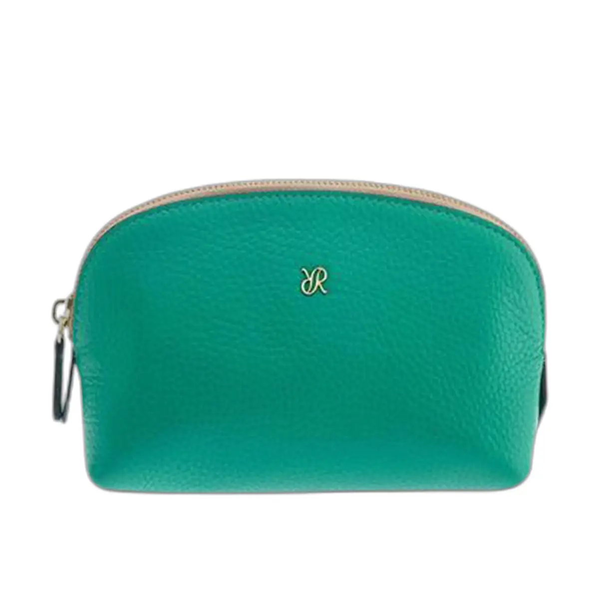 Rapport Rapport London Green Leather Small Makeup Pouch by The Solist