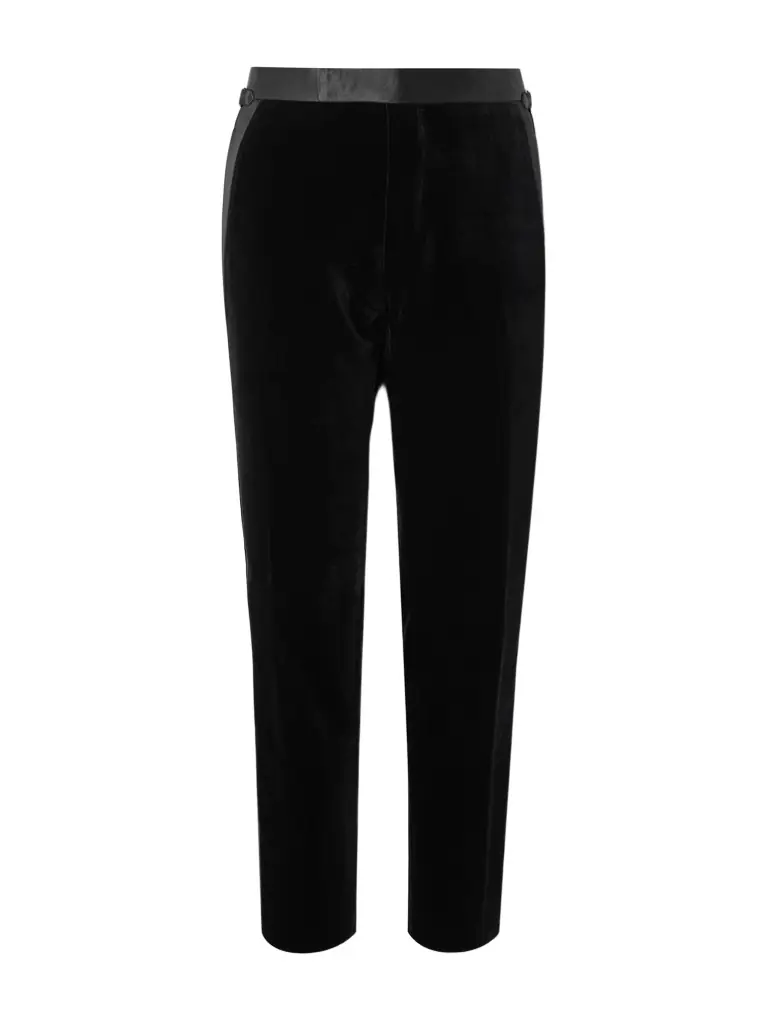 Tom Ford Straight-Leg Satin-Trimmed Velvet Tuxedo Trousers - Men