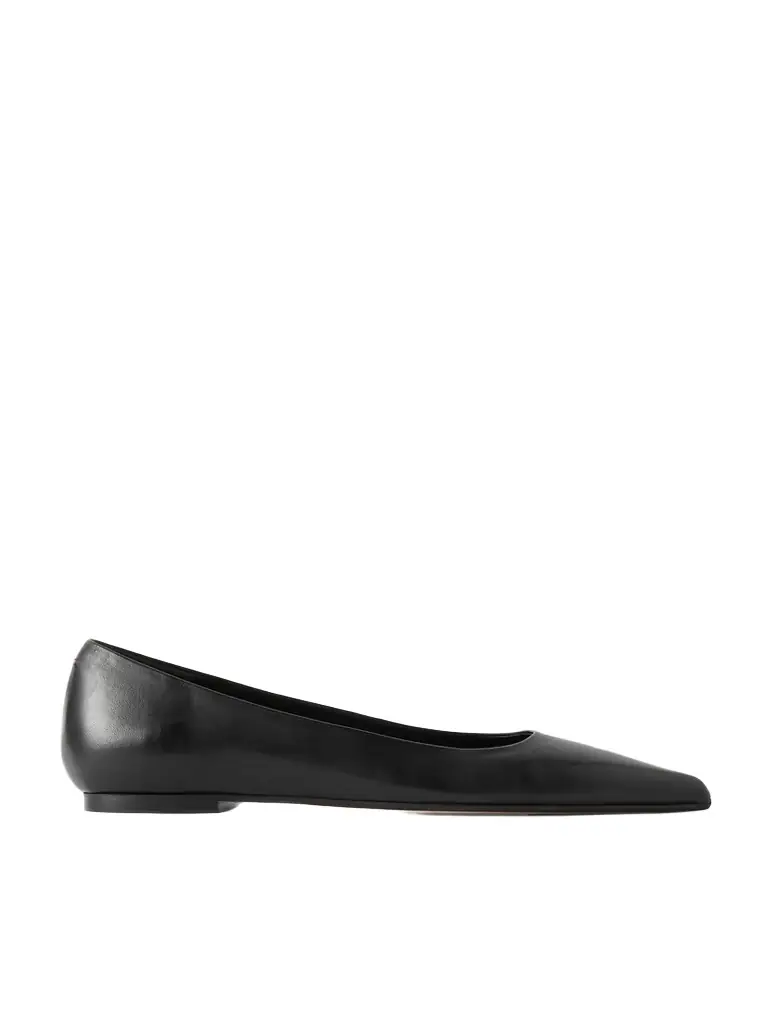 aeyde Cassy Leather Point-toe Flats