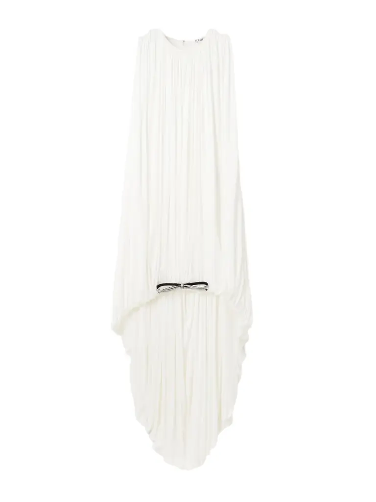 loewe draped dress in silk Loewe - Draped silk-satin halterneck gown