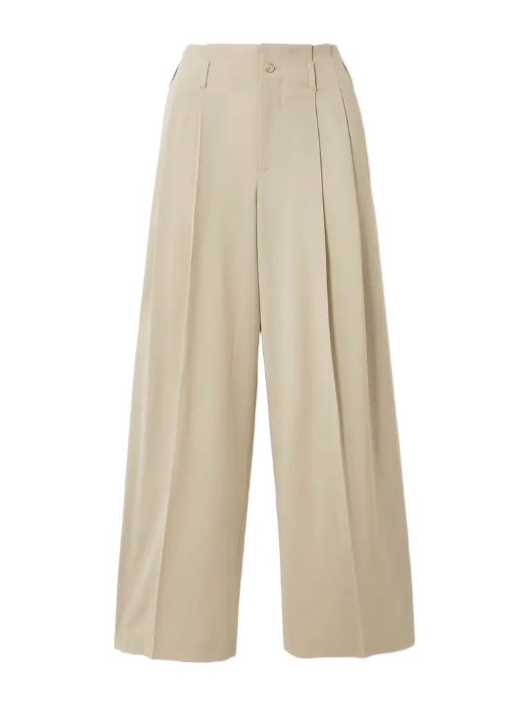 Kallmeyer Percie Pleated Wool-blend Wide-leg Pants