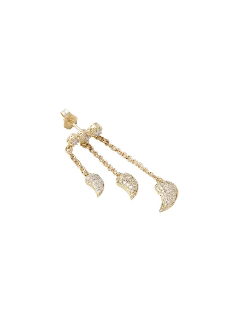Jacquie Aiche Triple Sophia 14-karat Gold Diamond Single Earring