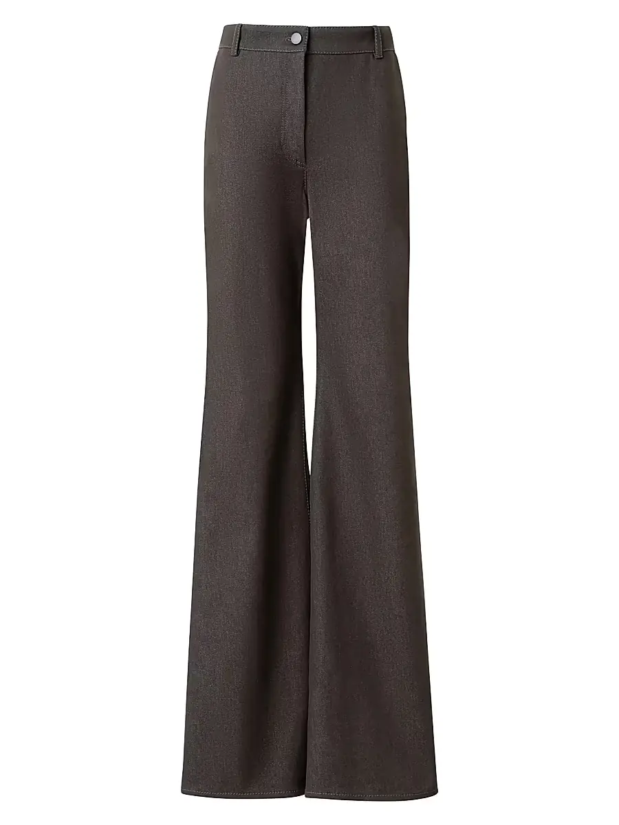 Akris punto Women's Celia Boot-Cut Pants - Bark Denim