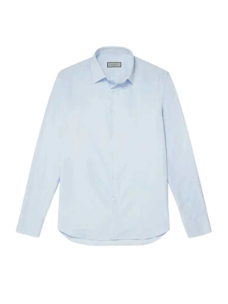 Canali Cutaway-Collar Cotton-Poplin Shirt - Men