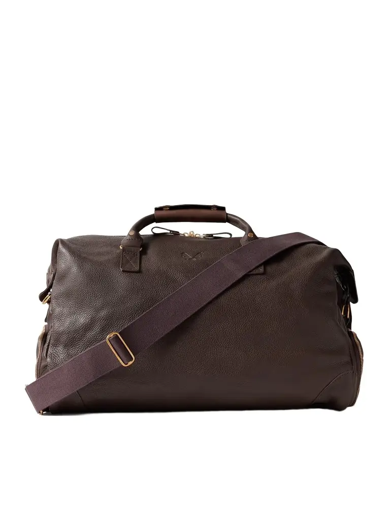 Bennett Winch Logo-Debossed Full-Grain Leather Weekend Bag - Men