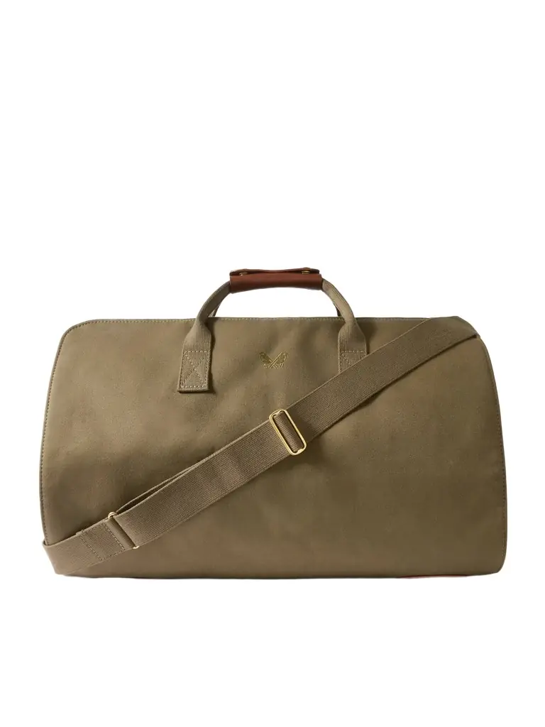 Bennett Winch Leather-Trimmed Cotton-Canvas Suit Carrier and Holdall - Men