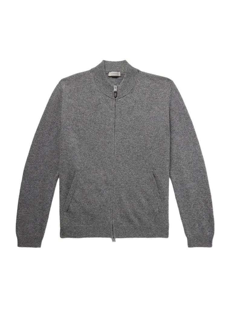 Canali Wool and Cashmere-Blend Zip-Up Cardigan - Men