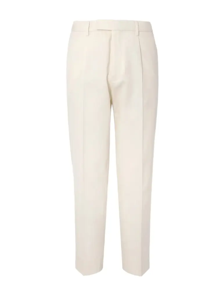 Zegna Straight-Leg Cotton and Wool-Blend Trousers - Men