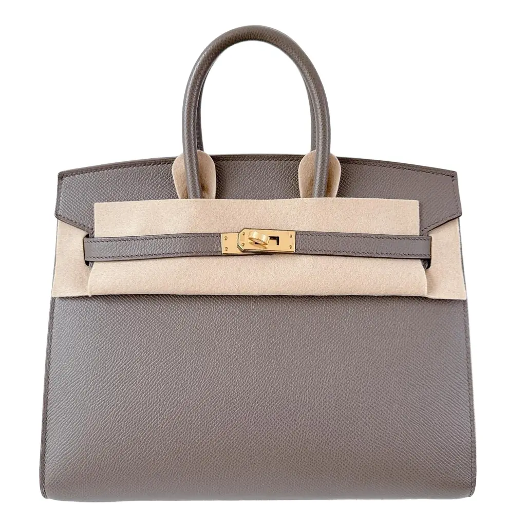 hermes Hermes Birkin Sellier 25 Etain Epsom Gold Hardware