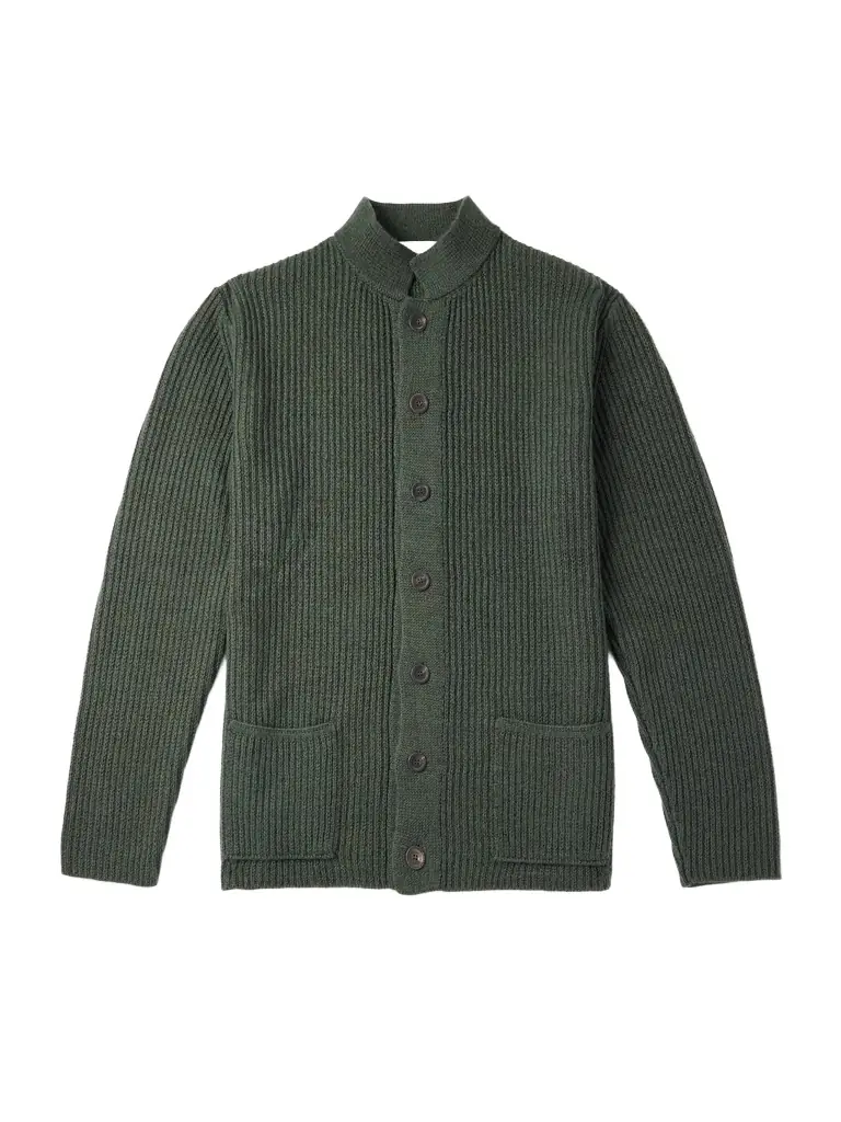 INIS MEAIN Wool and Linen-Blend Cardigan - Men