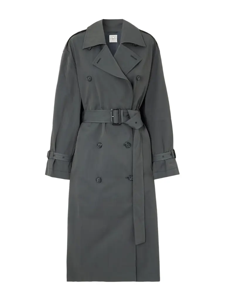 TOTEME Garderob Belted Organic Cotton-blend Trench Coat