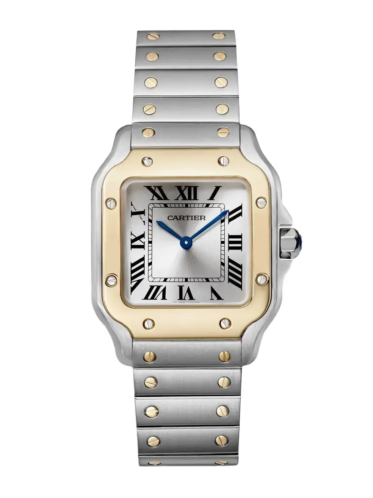 Cartier Santos De 34.5mm Stainless Steel And 18-karat Gold Watch