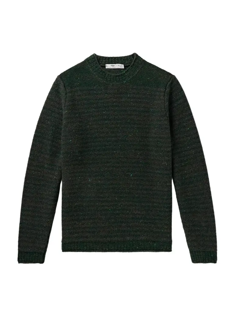 INIS MEAIN Striped Merino Wool and Cashmere-Blend Sweater - Men