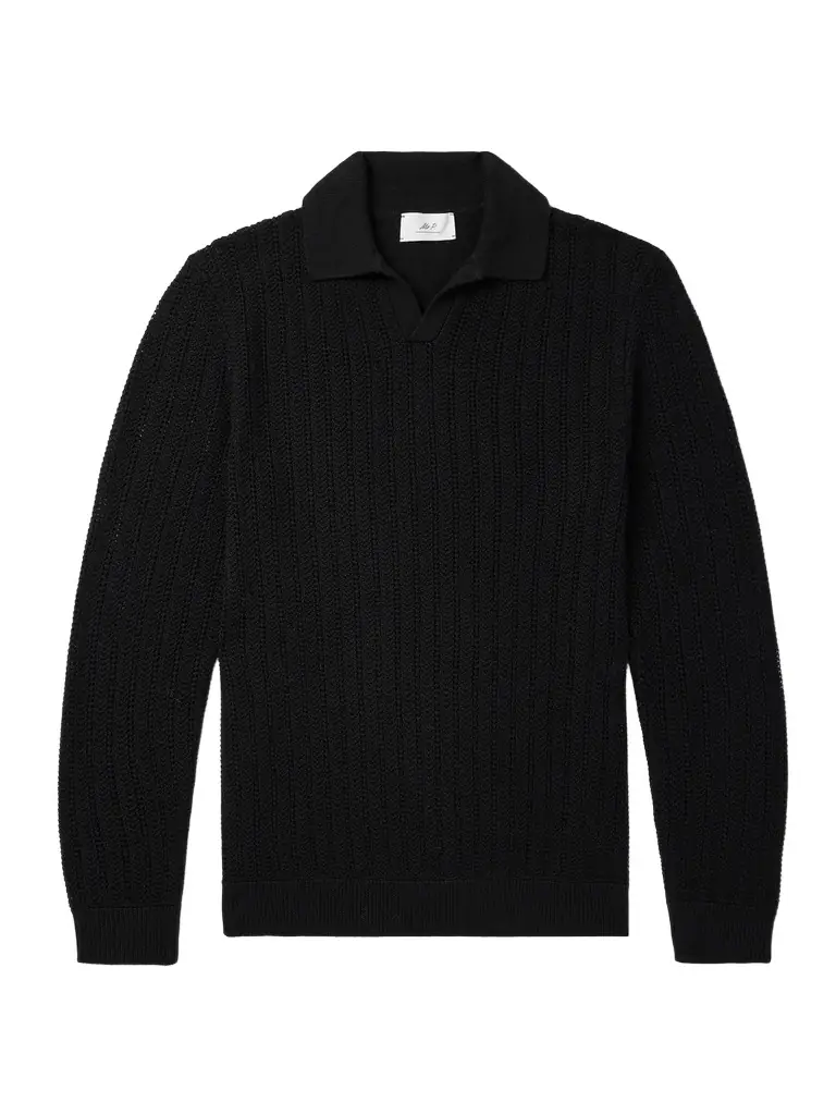 MR P. Open-Knit Wool Polo Shirt - Men