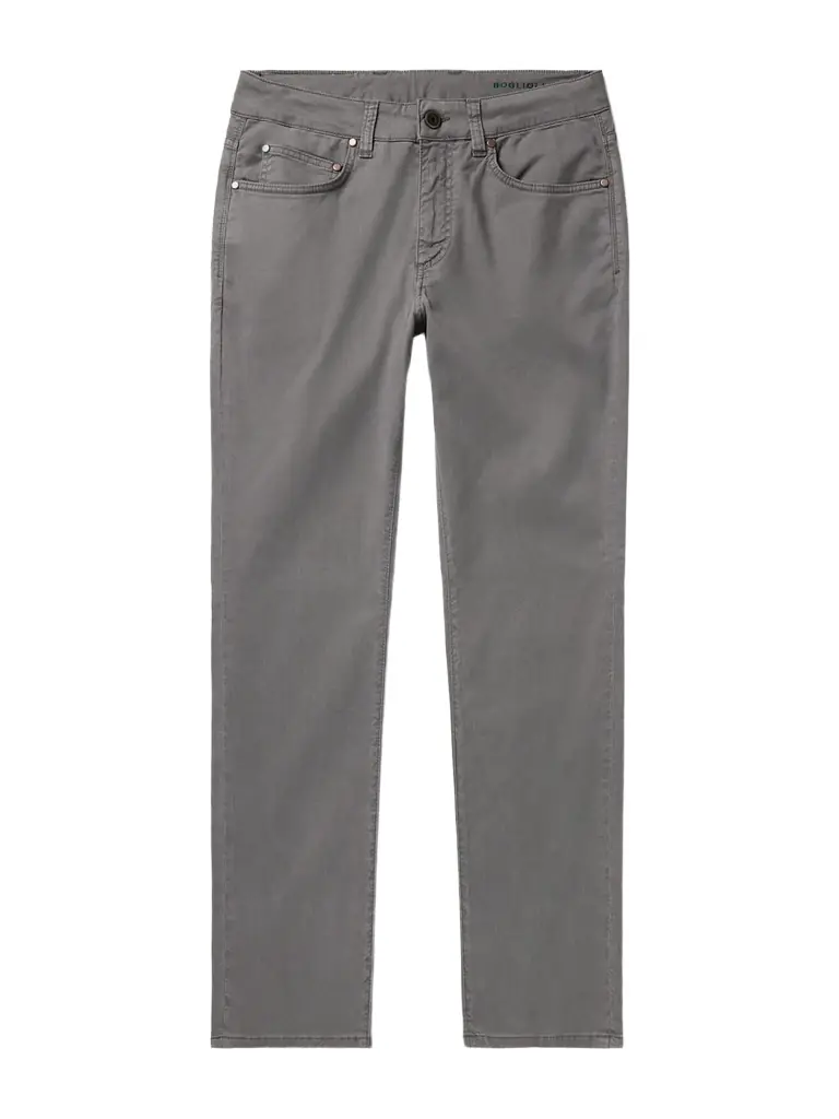Boglioli Slim-Fit Straight-Leg Cotton-Blend Twill Trousers - Men