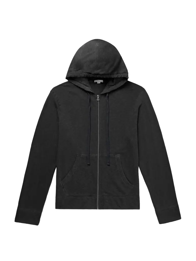 James Perse Garment-Dyed Cotton-Jersey Zip-Up Hoodie - Men