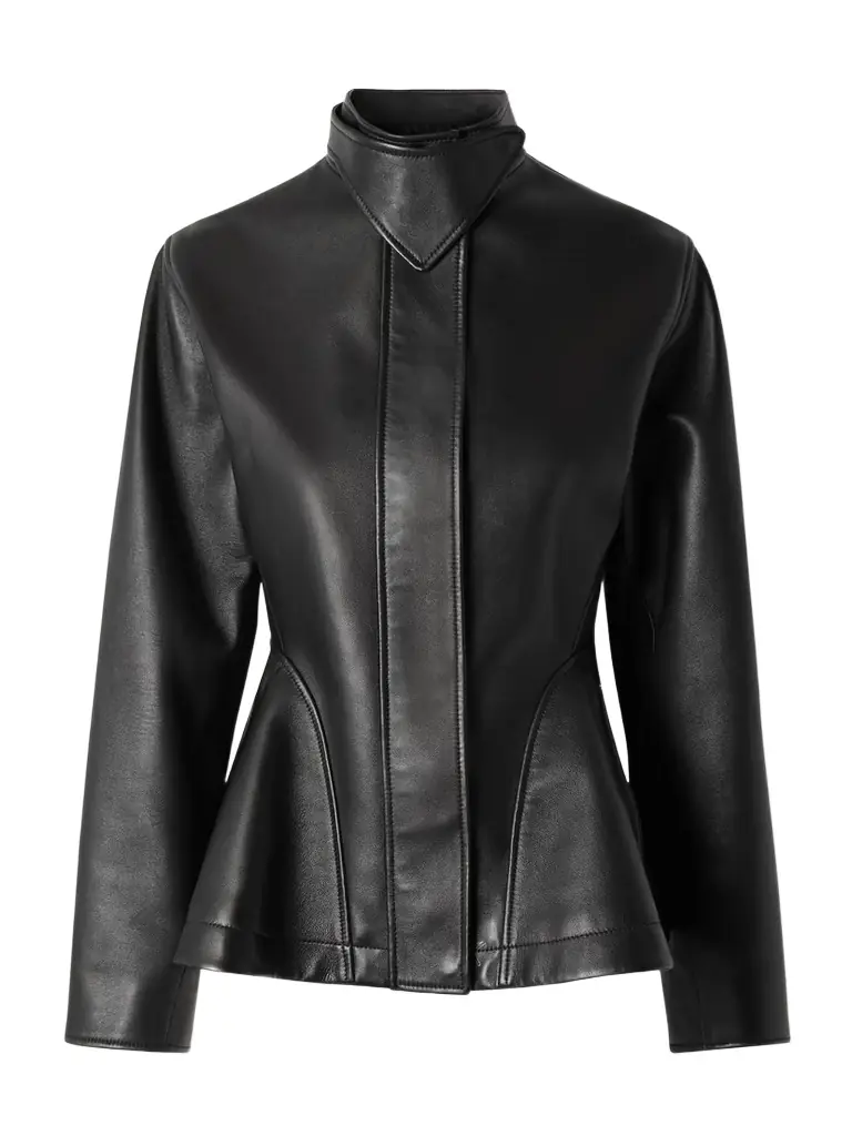 Alaïa Leather Peplum Jacket