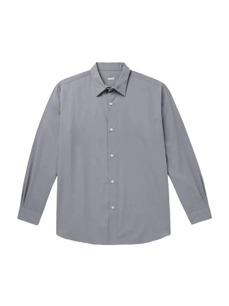 A.PRESSE Cotton and Silk-Blend Shirt - Men