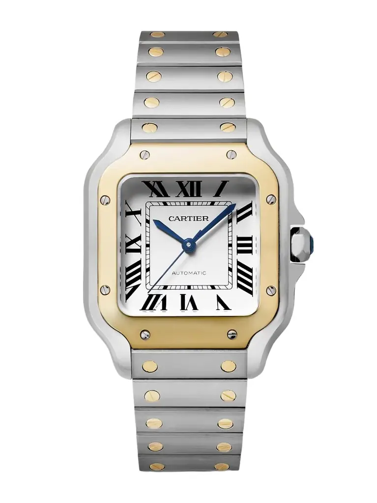 Cartier Santos De Automatic 35.1mm Stainless Steel And 18-karat Gold Watch