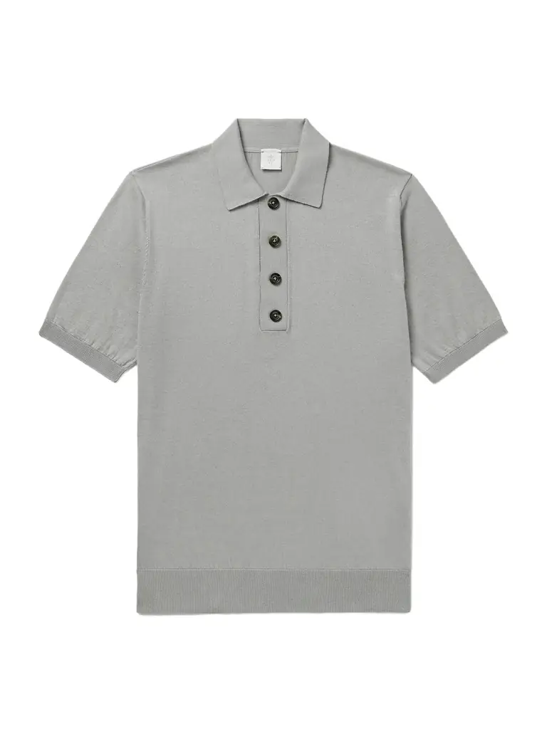 ELEVENTY Cotton and Cashmere-Blend Polo Shirt - Men