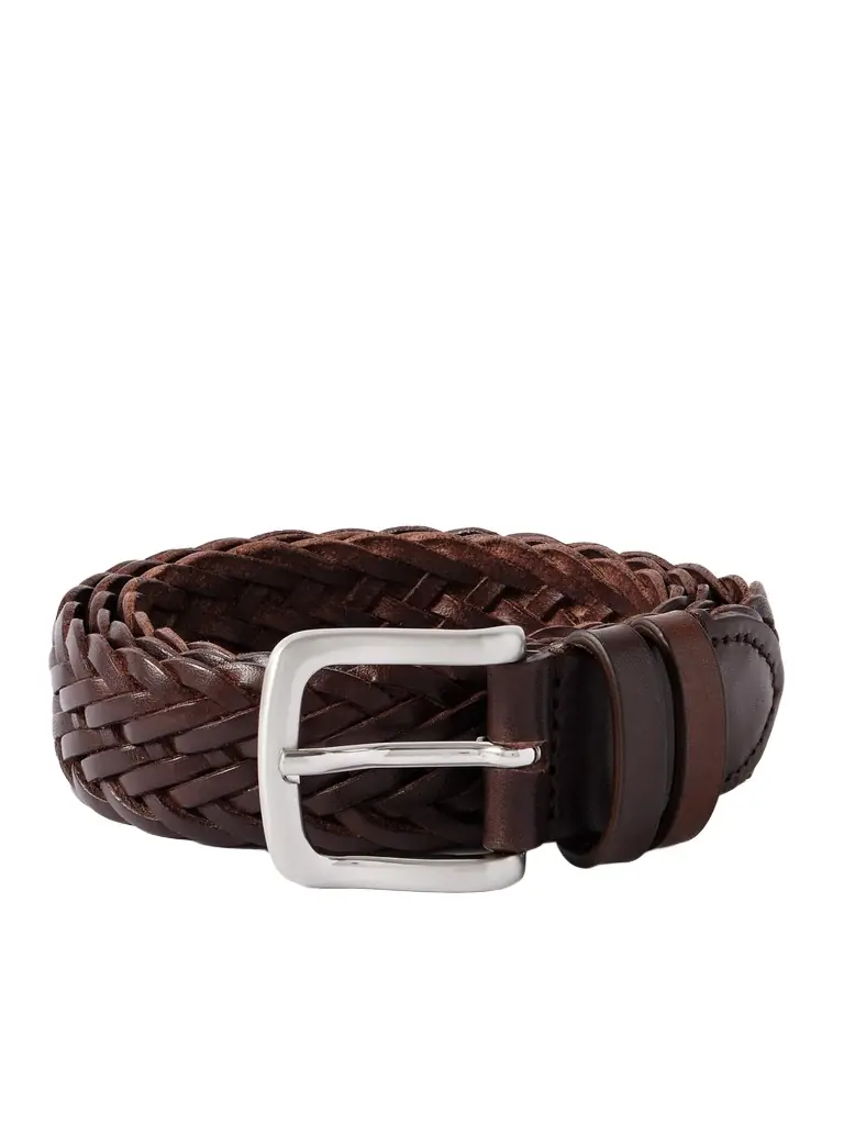 MR P. 3cm Woven Leather Belt - Men