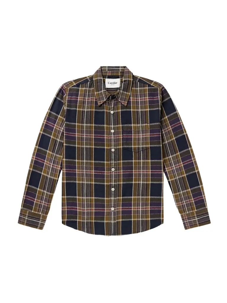 Corridor Tea Tree Checked Cotton Shirt - Men