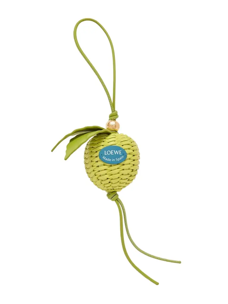 Loewe Granny Apple Leather And Gold-tone Bag Charm